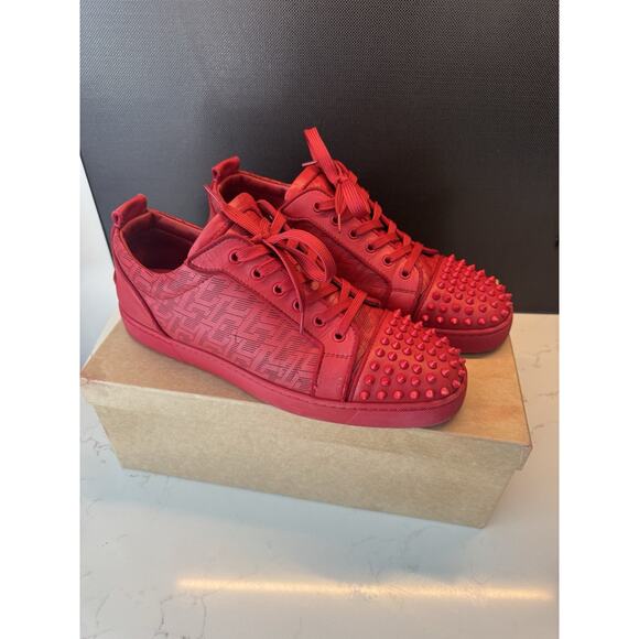 Christian Louboutin Other - Christian Louboutin Junior Spikes Orlato Flat RED Mens Shoes 45.5EU /12.5US